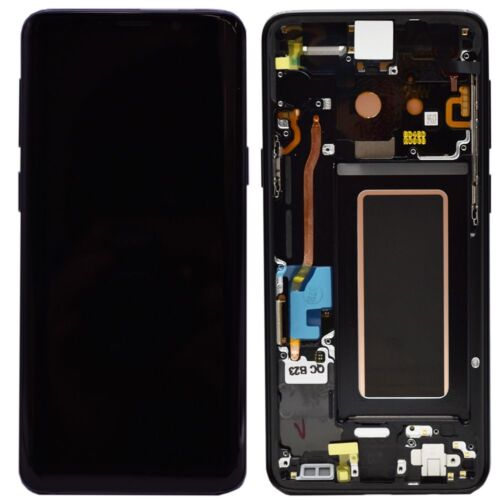 LCD Screen For Samsung Galaxy S9 G960 Black Touch AMOLED Chassis Replacement UK - Picture 1 of 2