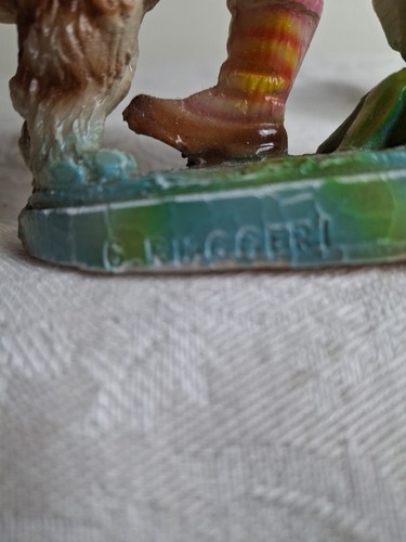 Vintage Chalk Ware Figures 30s 40s By G RUGGERI Italy - Picture 9 of 20