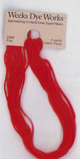 Weeks Dye Works Hand Dyed Floss 2268 FIRE RED 5 yd Cross Stitch Needlepoint