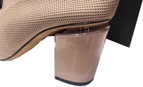 Alexander Wang Ankle Booties Cat Stretch Sock Boots Heels Beige 38.5 - Picture 9 of 10