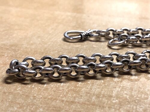 Solid 925 Sterling Silver Mens 5mm Rolo Belcher Chain Clasp Necklace 60cm - Picture 9 of 9