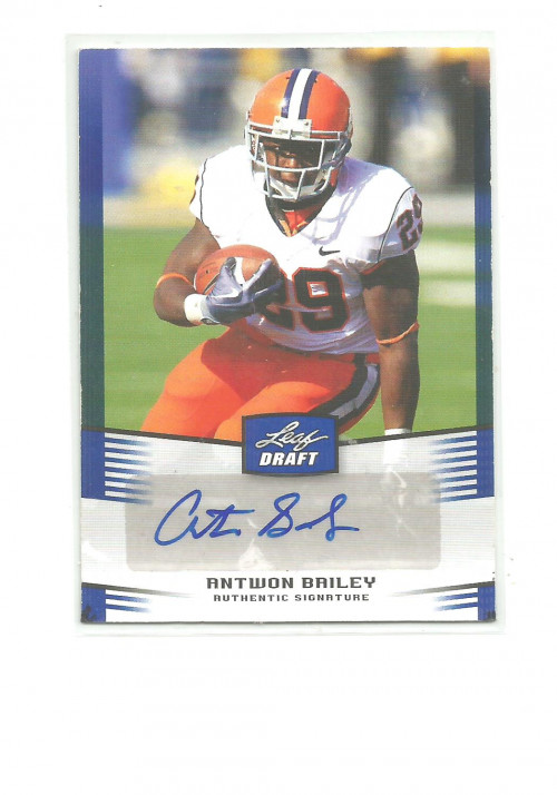 2012 LEAF DRAFT AUTOGRAPHS BLUE #AB2 ANTWON BAILEY