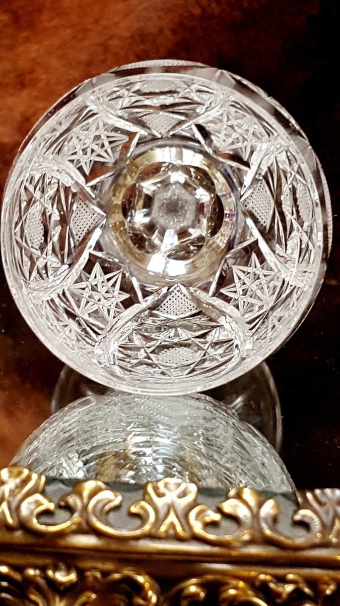7 FABULOUS 60s 70s CUT GLASS Crystal Wine Glasses CARTOUCHES 7 FABULOUS 60s 70s CUT GLASS Crystal Wine Glasses CARTOUCHES