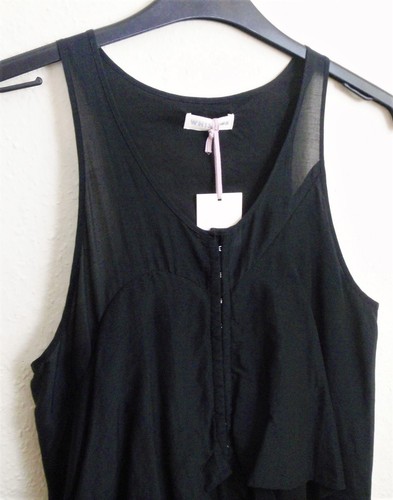 Whistles Ally Size UK 8 Silk Cotton Mix Asymmetric Quirky Summer Sun Dress Black - Picture 6 of 8