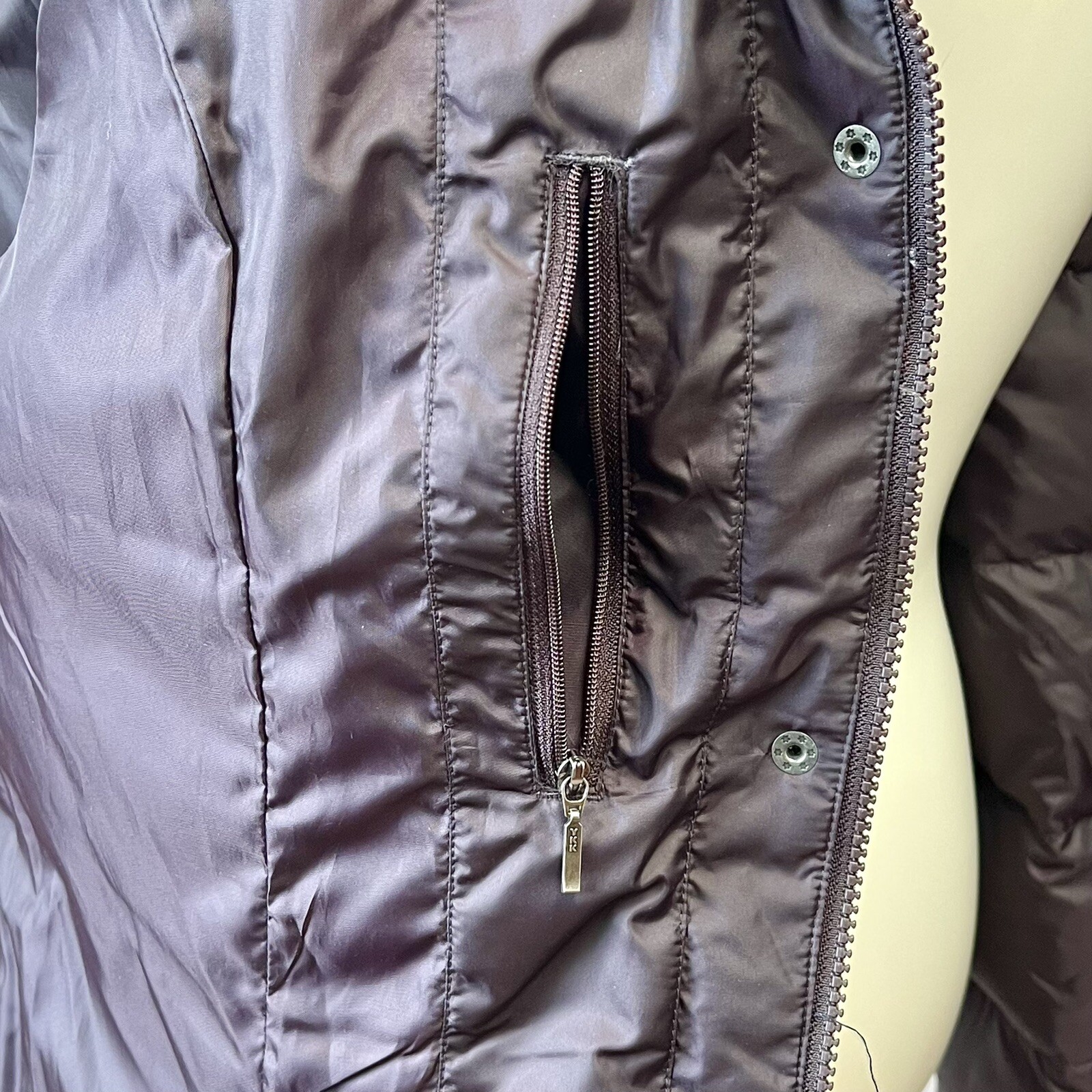 Eddie Bauer Eggplant Down Puffer Parka Winter Coat La… Gem