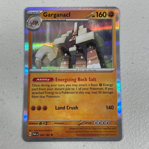 2023 Pokemon GARGANACL 104/182 Paradox Rift Holo Rare Card eBay