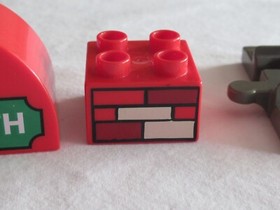 Lego Duplo Thomas 5554 Tidmouth Station Sign Printed Brick Block Train Track