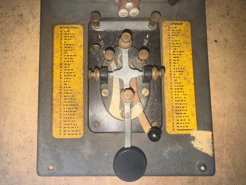 Vintage Antique J-38 Morse Code Key Telegraph Sounder ham radio cw Military - Zdjęcie 4 z 9