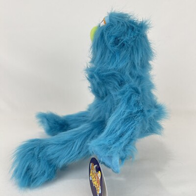Silly Puppets 2008 Fuzzy Blue Monster 13” Hand Puppet Pretend Play