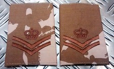 Genuine British Army Desert CORPORAL of Horse Rank Slides / Epaulettes - NEW