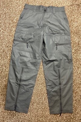 RAID Herren Hose Grau Baumwollmischung Wanderhose Reißverschlüsse Taille 34 Bein 32 NEU