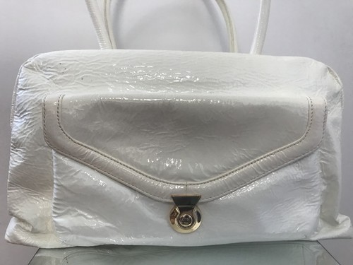 goldenbleu Lackleder Schultertasche Handtasche Geldbeutel Umhängetasche Gold Hardware Groß - Bild 1 von 10