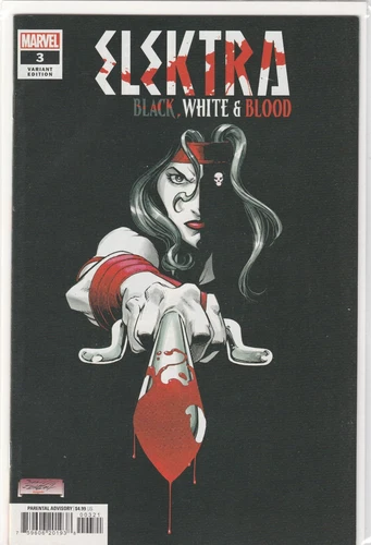 ELEKTRA BLACK, WHITE & BLOOD #3 (2021) MARK BAGLEY VARIANT ~ UNREAD NM