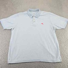 Tommy Bahama Shirt Mens XL Blue Island Zone Supima Polo Golf Mesh Preppy