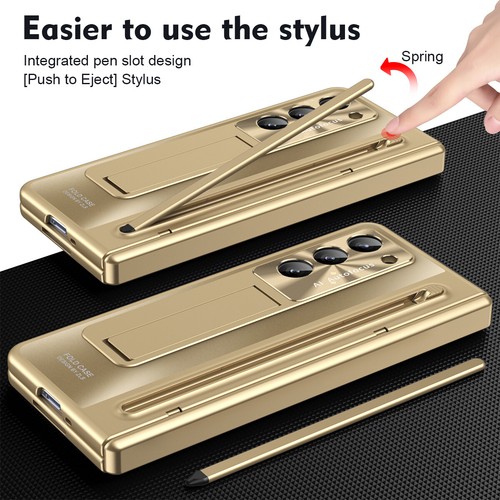 Per Samsung Z Fold 6/5/4 360° Cover Placcatura Cerniera Supporto Magnetico Custodia + Stilo - Foto 1 di 28