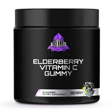 Elderberry Vitamin C and Zinc Gummies - 60 Count