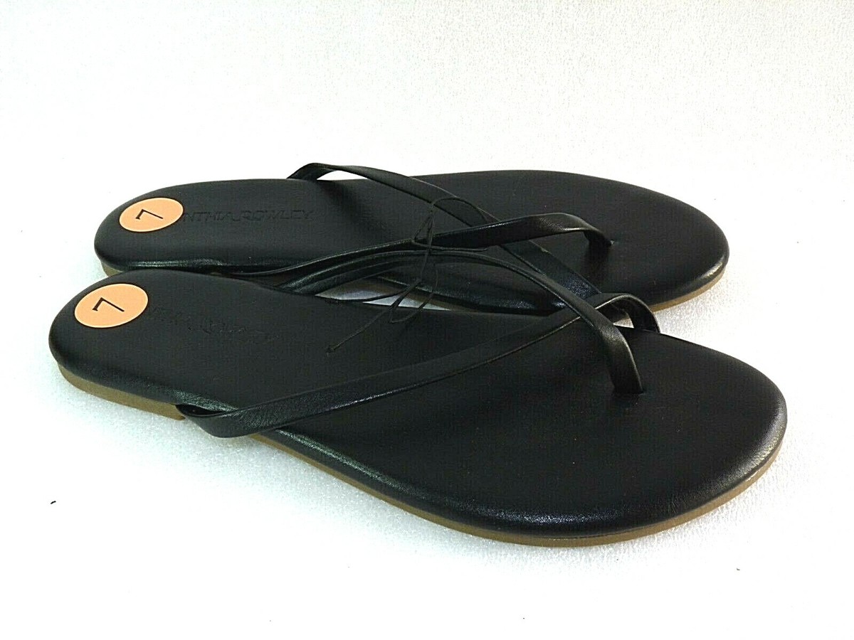 Cynthia Rowley Women shoes sandals Flip Flops Black Size 7