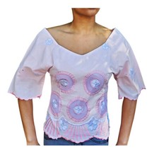 Pink African Lace Top