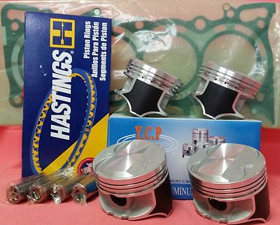 YCP P29 76mm Teflon Coated Pistons High Comp+Rings+Genuine Honda Gasket D16 D15 