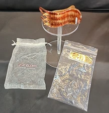 Parcelona French Simply Bear Paw Medium 3” Celluloid Hair Claw Clip for Women