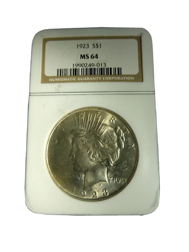 1923 $$ 1 MS 64 NGC rated Silver Peace Dollar