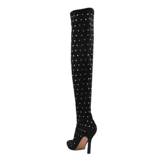 Privileged/Lemon Drop "CRISTALES EN ABUNDANCIA" Negro - Hasta el muslo (Nuevo) Foto 3 de 4