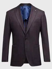 Peter Millar Men's Blazer  Seville Plaid Sport Coat in Vermouth 42 Long $1295.