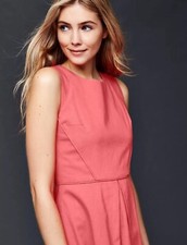 NWT Gap Women's Rose Bush Linen-cotton fit & flare dress Size 0