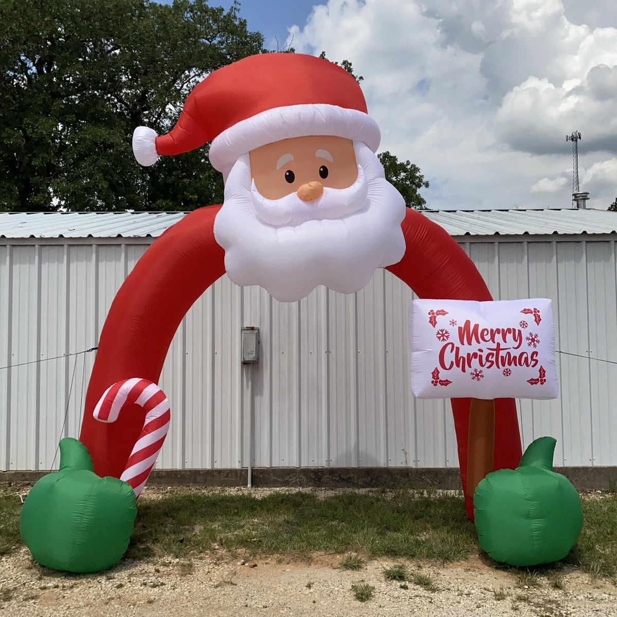 Home Accents Holiday 12.5 Ft Giant Sized Inflatable LED Santa Archway Inflatable