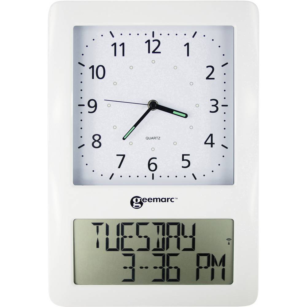 Geemarc VISO50_WH_VDE Radiocontrollato Orologio da parete Bianco