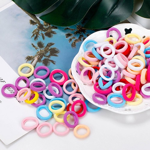 100x Colorful Ropes Ring Elastic Rubber Band Hair Ties Ponytail Holder Baby Kids - Picture 6 of 11