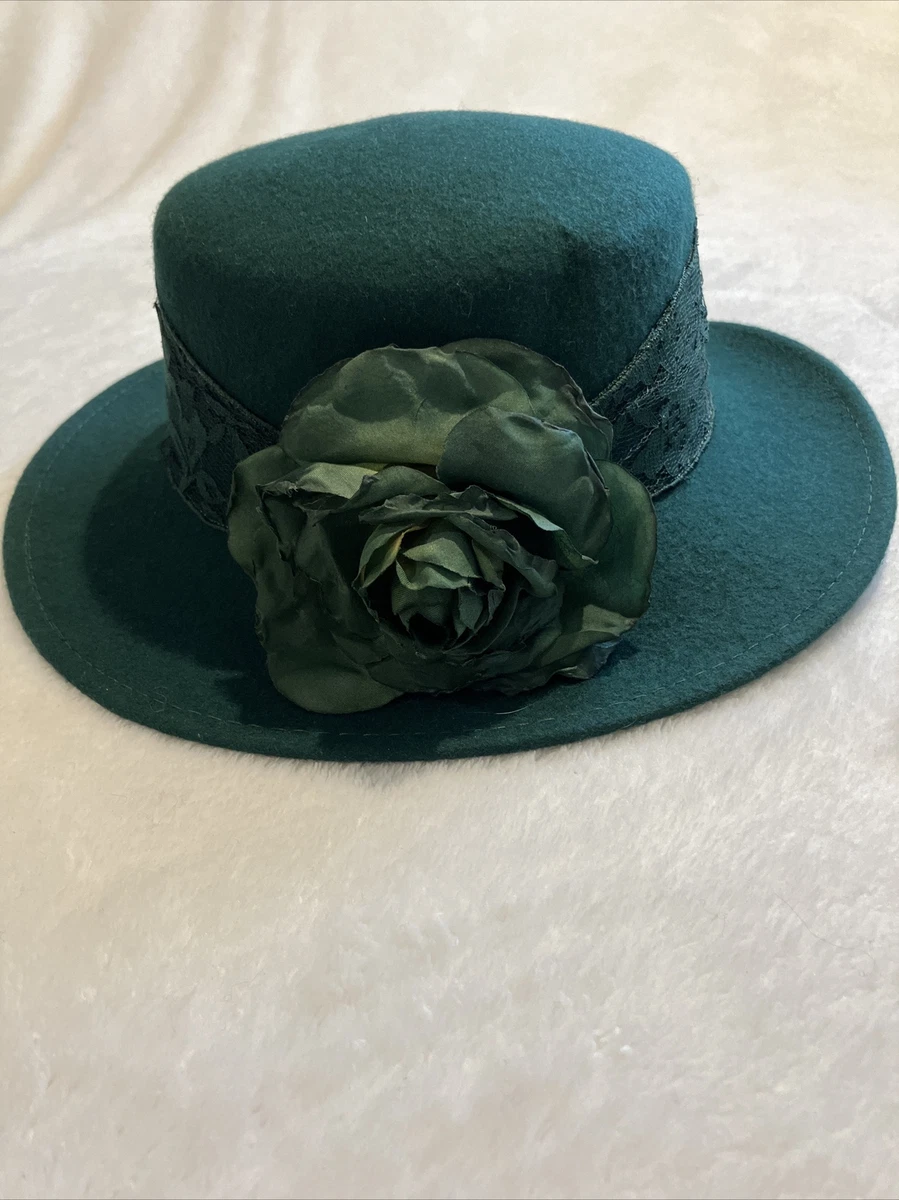 Church Hat Don Anderson Green With Gold Accents New With Tags - Has Flaws Vtg Church Green Vintage Hats for Women | eBay main image 4