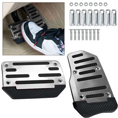 Universal Non-Slip Automatic Gas Brake Foot Pedal Cover Pad Blue Kit Accessories