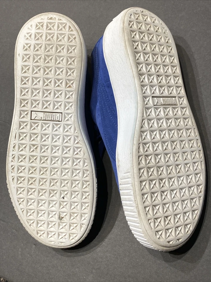 Tênis Puma camurça plataforma azul tênis feminino 7 prata macio - Imagem 4 de 4
