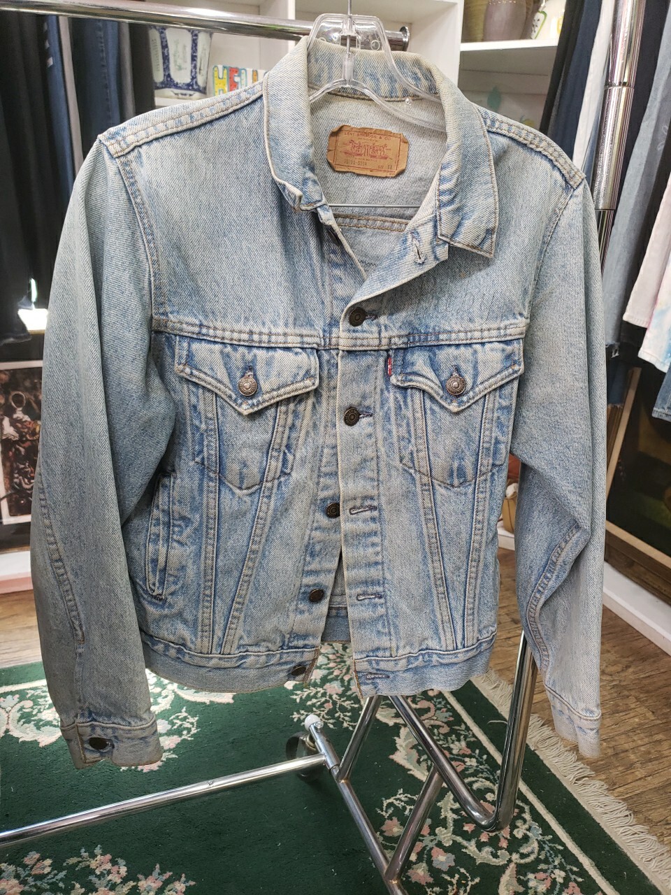 Custom Made Medium Levi Jean Jacket - Butterfly F… - image 1