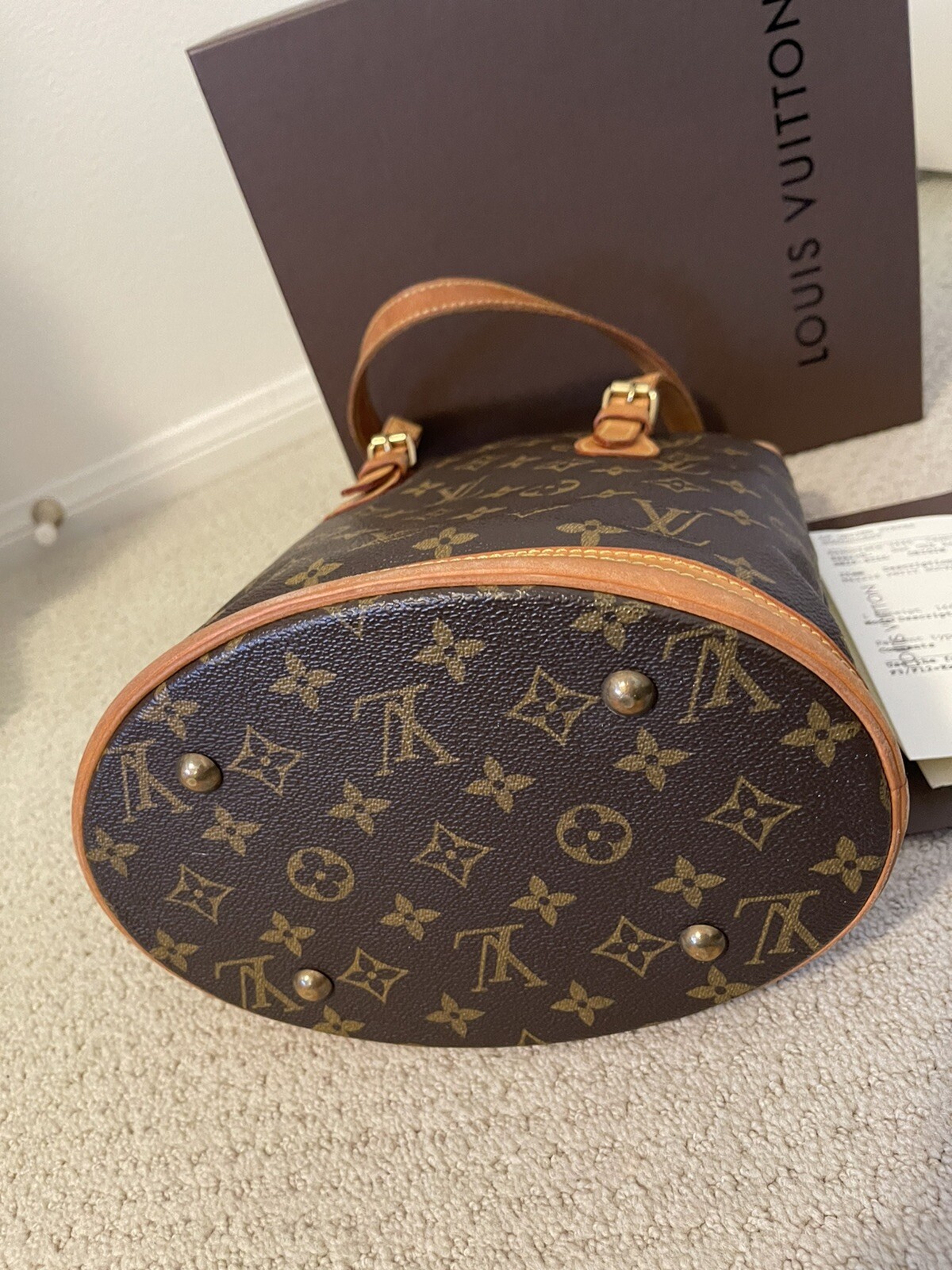 LOUIS VUITTON PETIT BUCKET MONOGRAM CANVAS SATCHE… - image 12