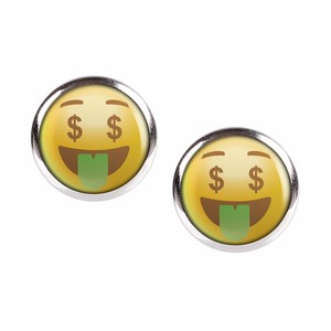 Mylery Goujon Paire Avec Motif Emoji Smiley Visage No 35 Argent Differentes Ebay