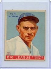 1933 Goudey #91 TOM ZACHARY - Boston Braves 