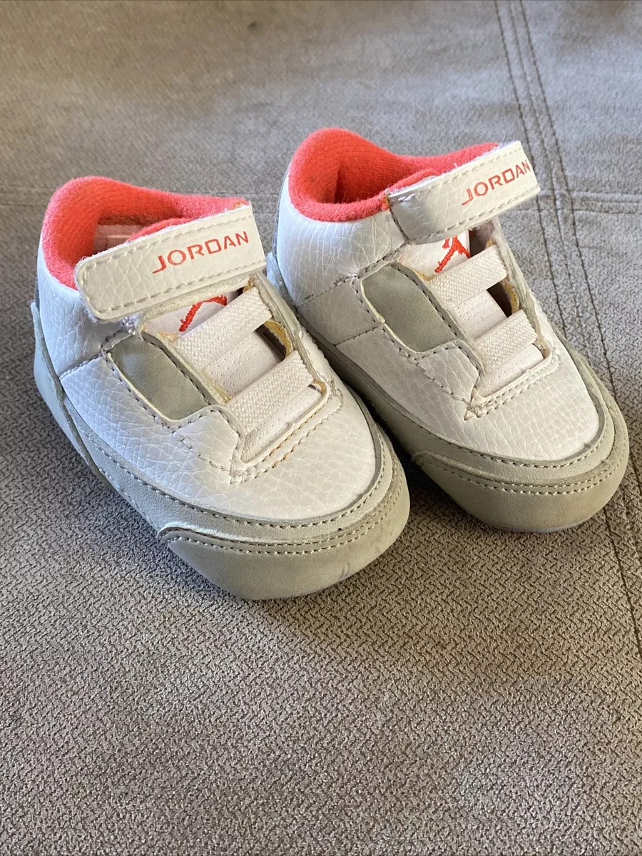 Jordan 3 Infant White Toddler Strap Baby Shoes Child's Size US 1C 315111-107