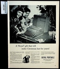 1947 Royal Portable Typewriter Christmas Gift Magic Vintage Print Ad 29783 thumbnail