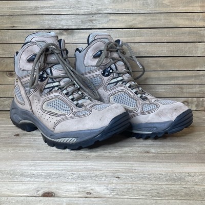 Womens Vasque Breeze XCR Tan Leather GTX Hiking Mid Boots Shoes Size 8.5 M GUC