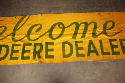 Rare Vintage " Welcome ! John Deere Dealers " Display Banner Sign JD Tractors - Picture 4 of 24