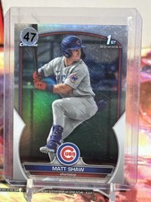 MATT SHAW 2023 Bowman Draft Chrome #BDC-33 1st Prospect Refractor RC Cubs