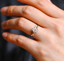 3.00ct Oval Cut VVS1 Moissanite Ring Solitaire 925 Sterling Silver Gift ring
