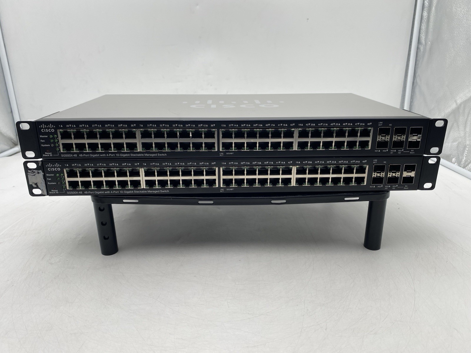 Lot of 2 Cisco SG500X-48-K9 V04 Stackable Gigabit Managed Switch