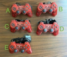 PS2 Dual Shock 2 Controllers Crimson Red SONY Playstation 2 DualShock- US SELLER