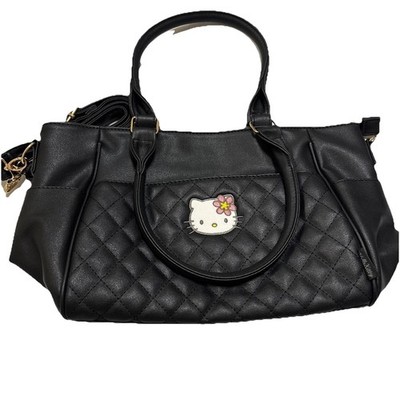 SANRIO HELLO KITTY sholder bag,straw bag,tote bag, hand bag.black.