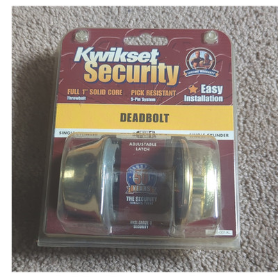 Kwikset 660 3 CP Chrome Deadbolt Adjustable Latch Pick Resistant Brass