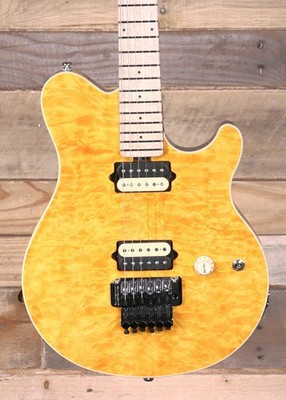 ギター Music Man AXIS USA Translucent gold Platinum Ernie Ball Music Man Axis Premium One Piece Electric