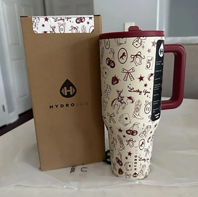 #ad NEW Hydro Jug Traveler 32oz Insulated Stainless Steel Tumbler Handle Flip Straw $34.99